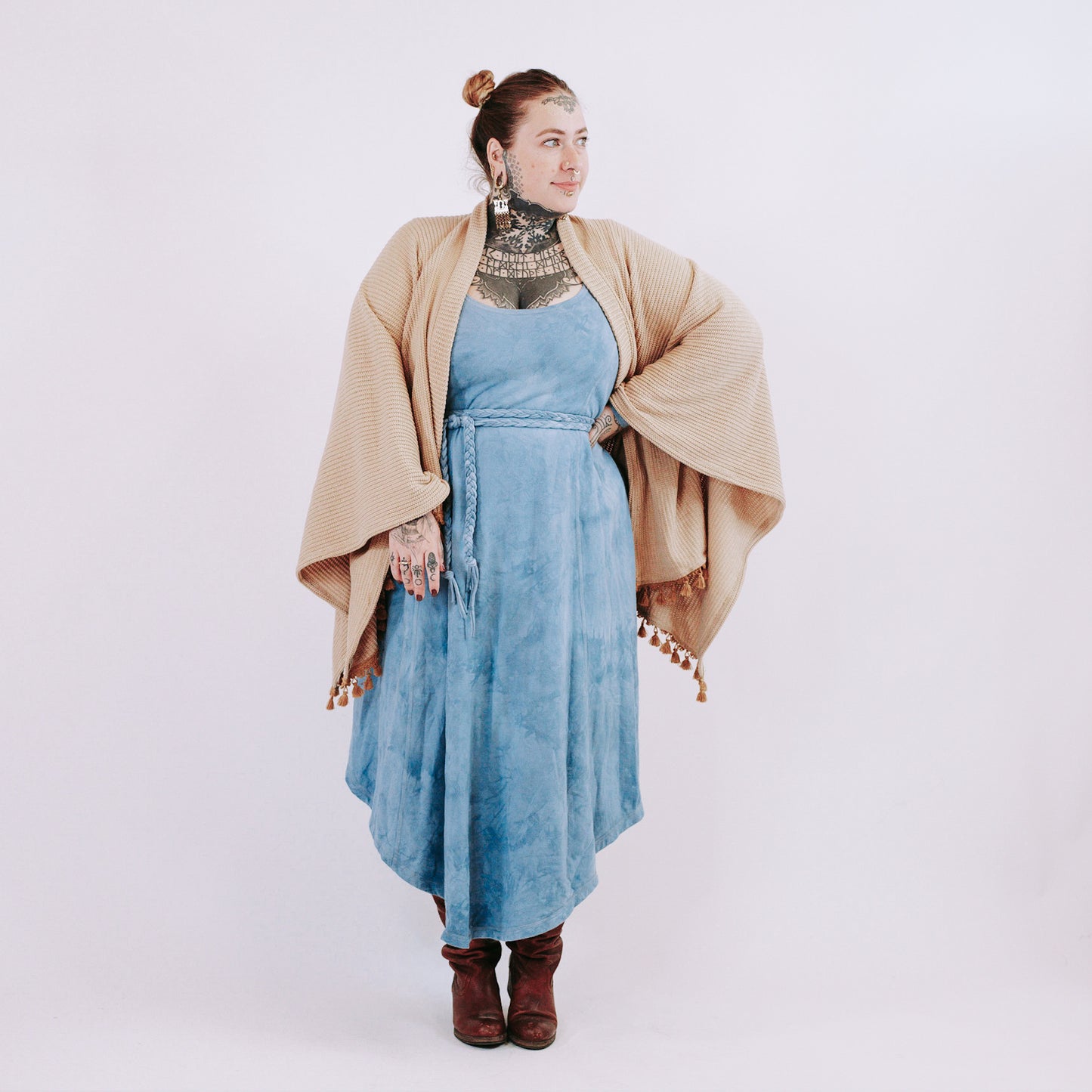 Chunky knit Vivienne Capelet - caramel