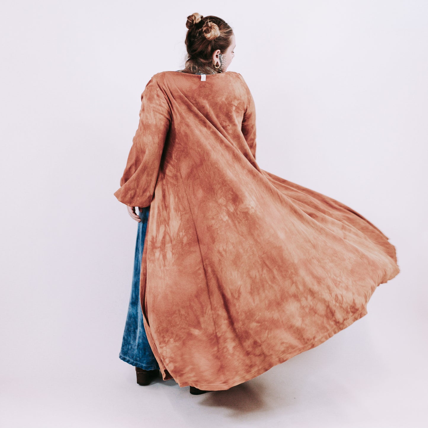 OOAK Line Maxi Cardigan - autumn glow