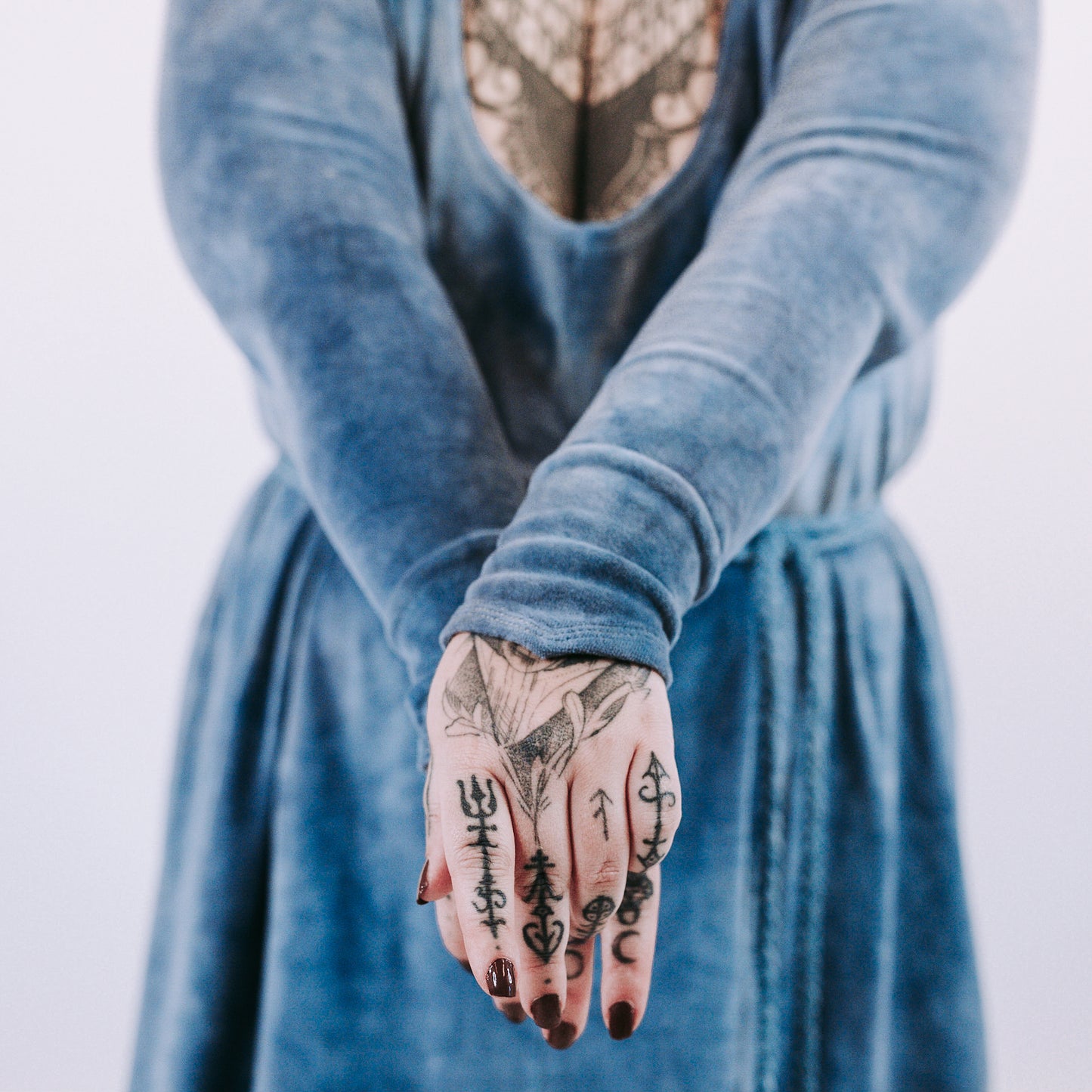 Midi Dress - faded denim