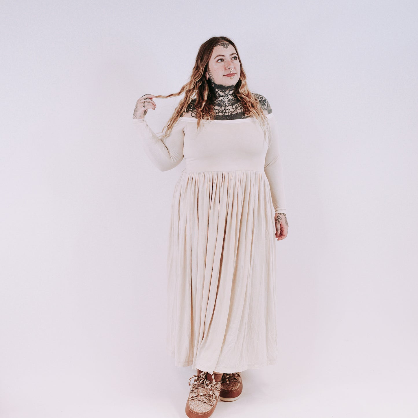 Lif Maxi Dress - beige glow