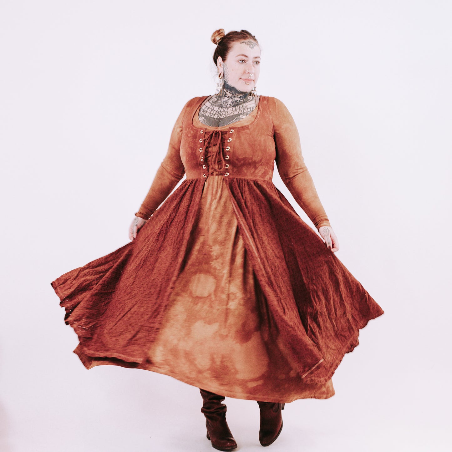 Open front Sif Midi Dress - autumn glow