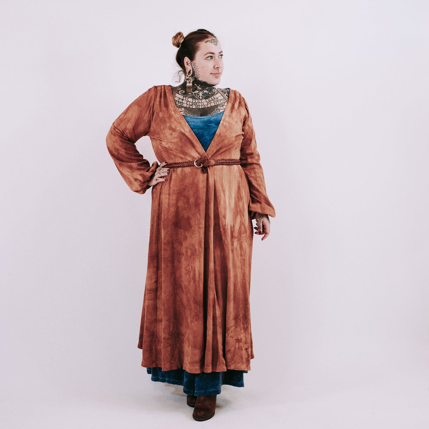 OOAK Line Maxi Cardigan - autumn glow