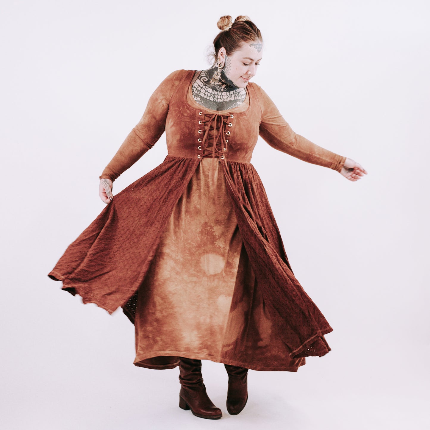 Open front Sif Midi Dress - autumn glow