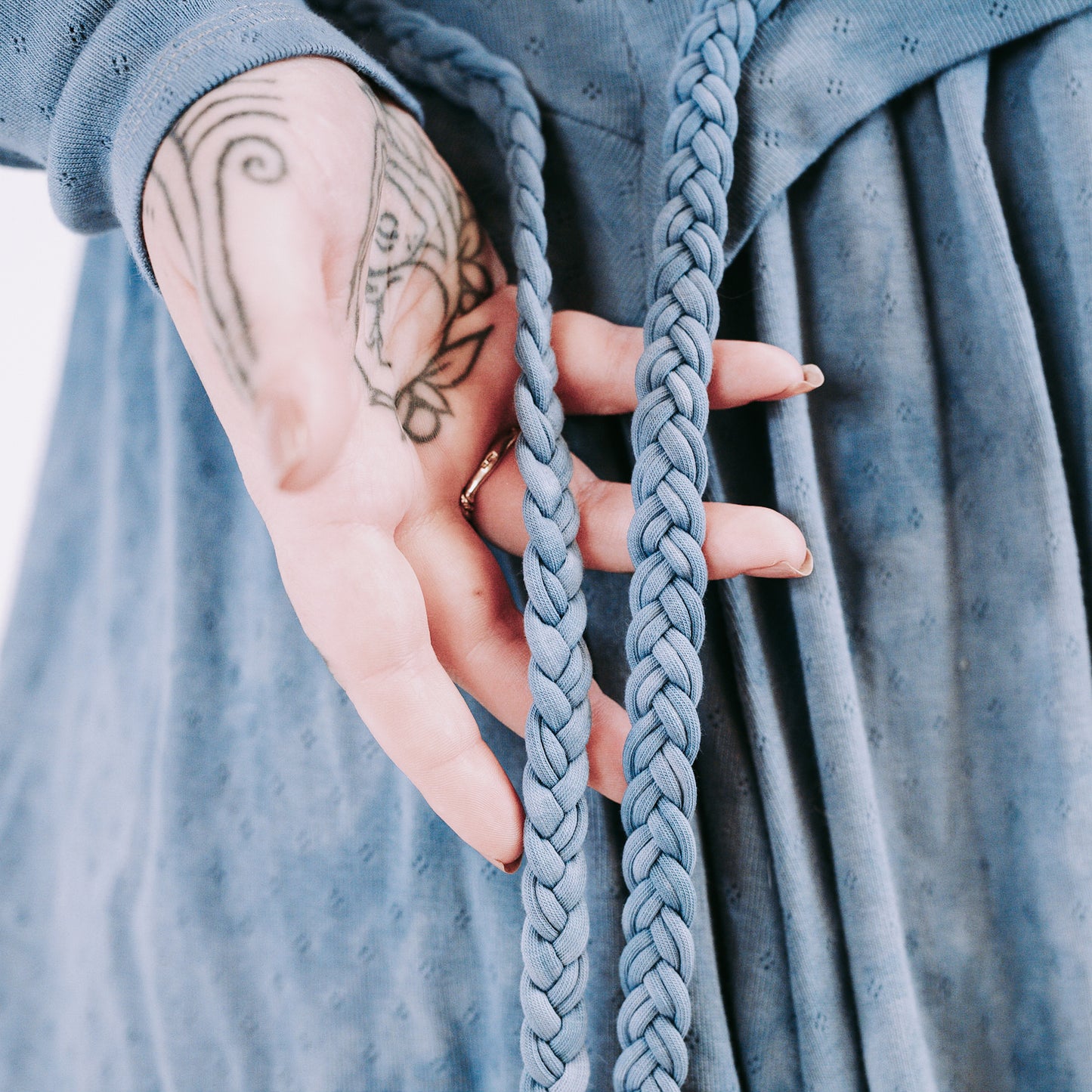 Mini Nótt Dress - faded denim