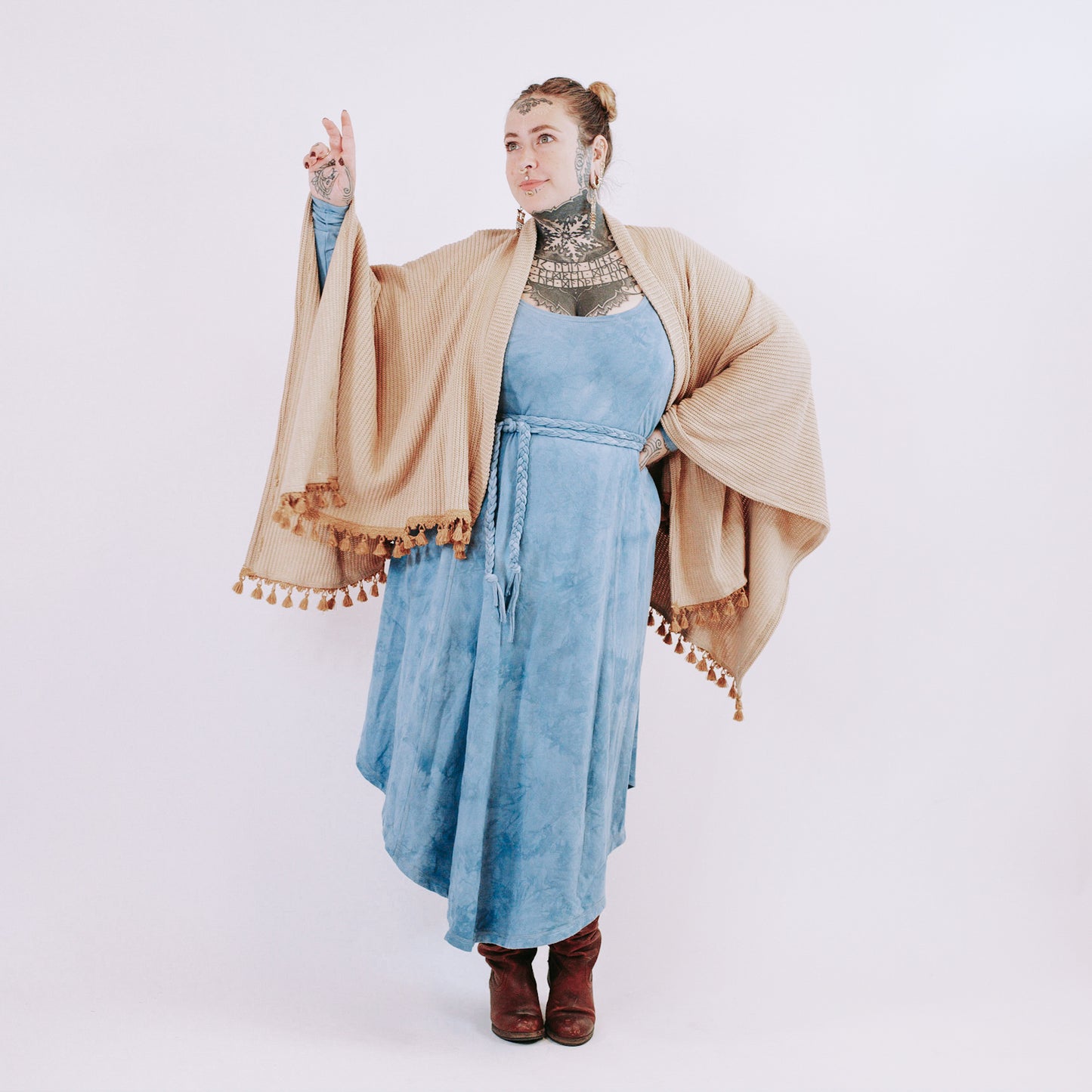Chunky knit Vivienne Capelet - caramel