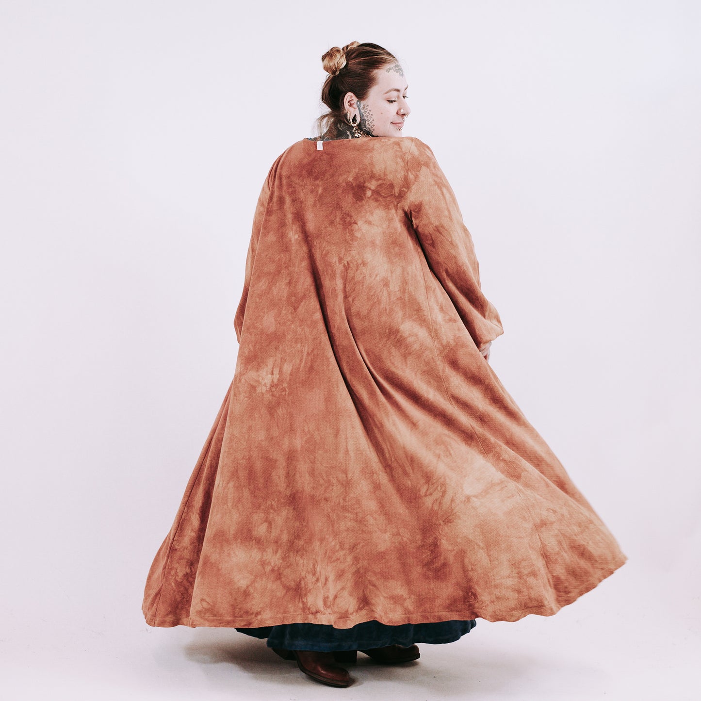 OOAK Line Maxi Cardigan - autumn glow