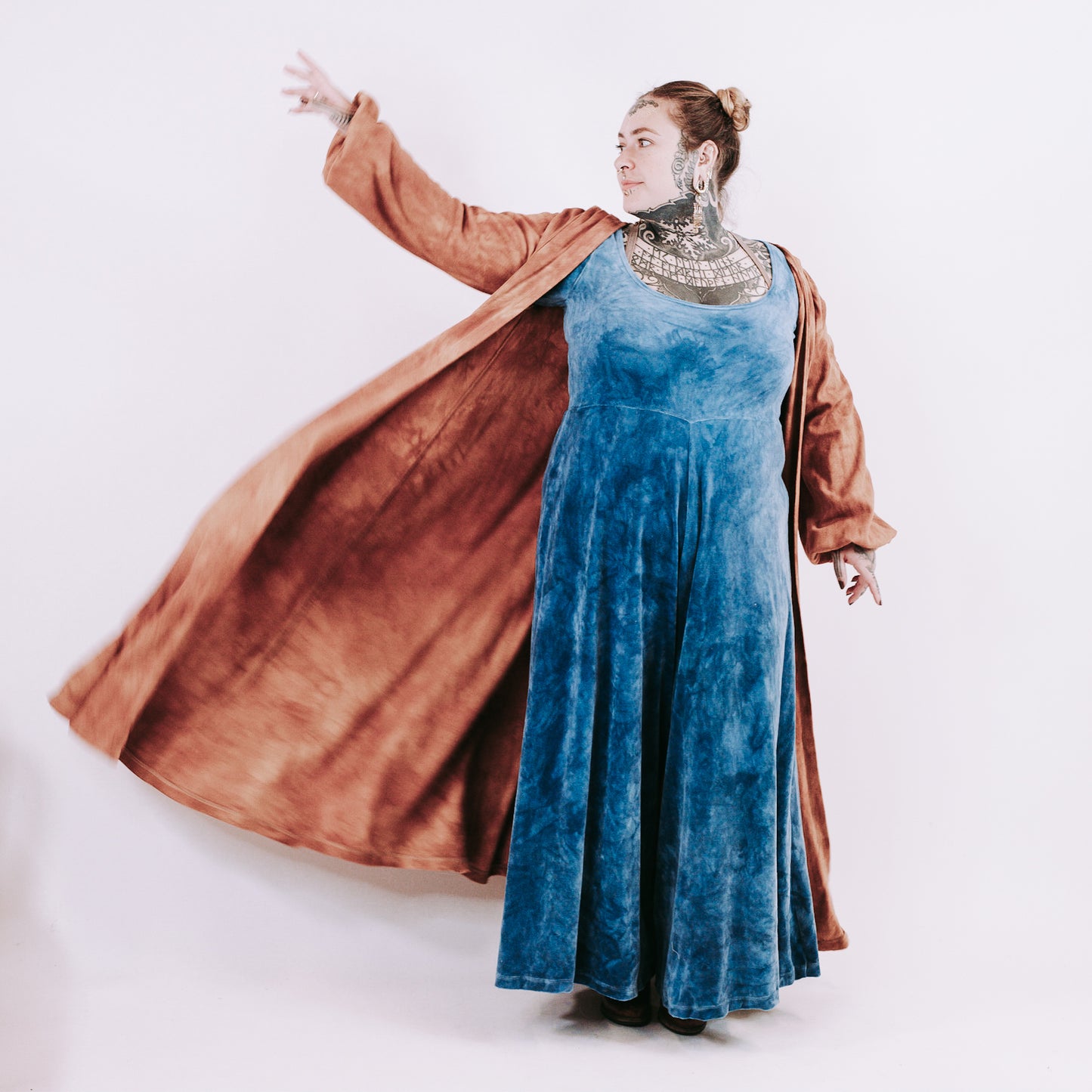 OOAK Line Maxi Cardigan - autumn glow