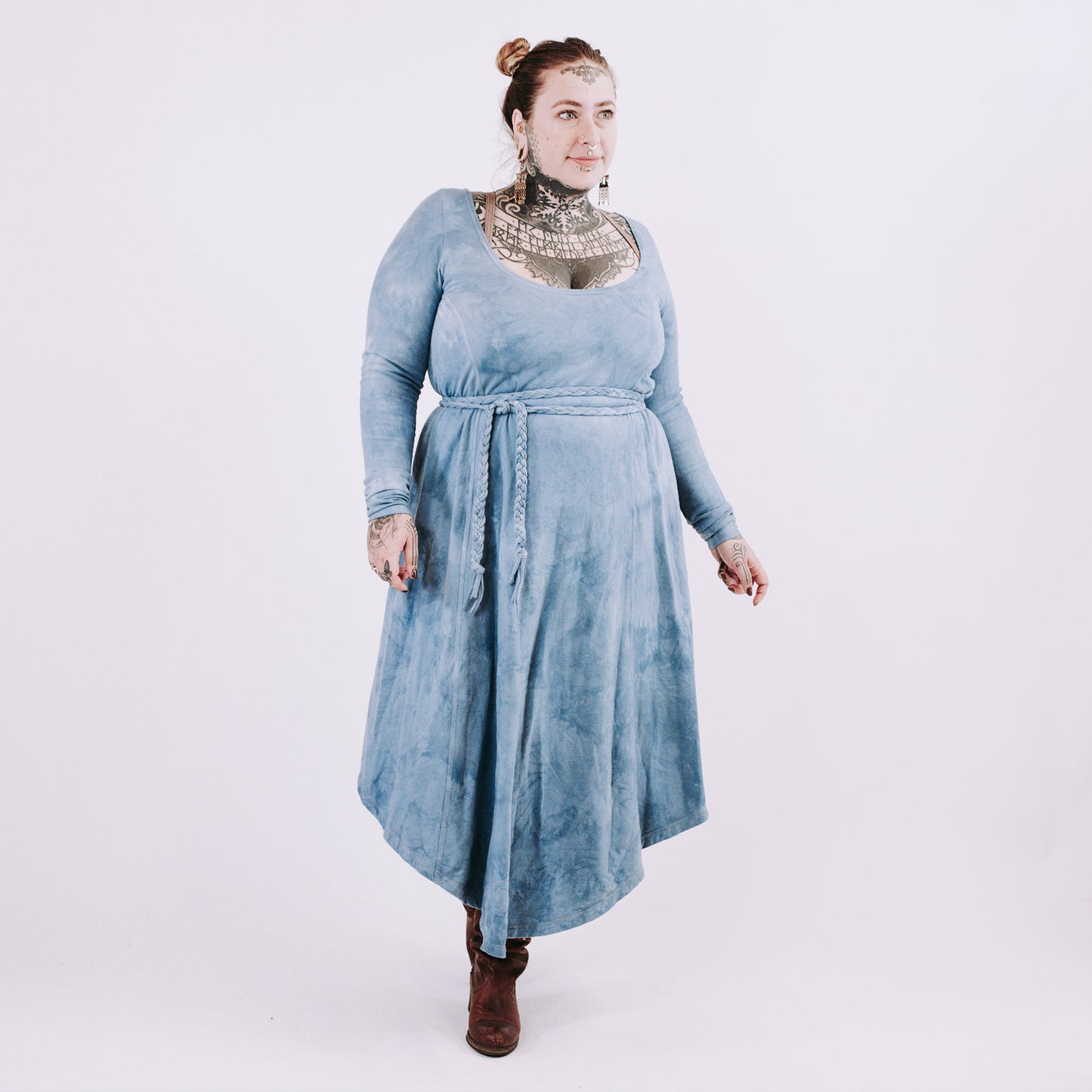 Birka Long Tunic - faded denim