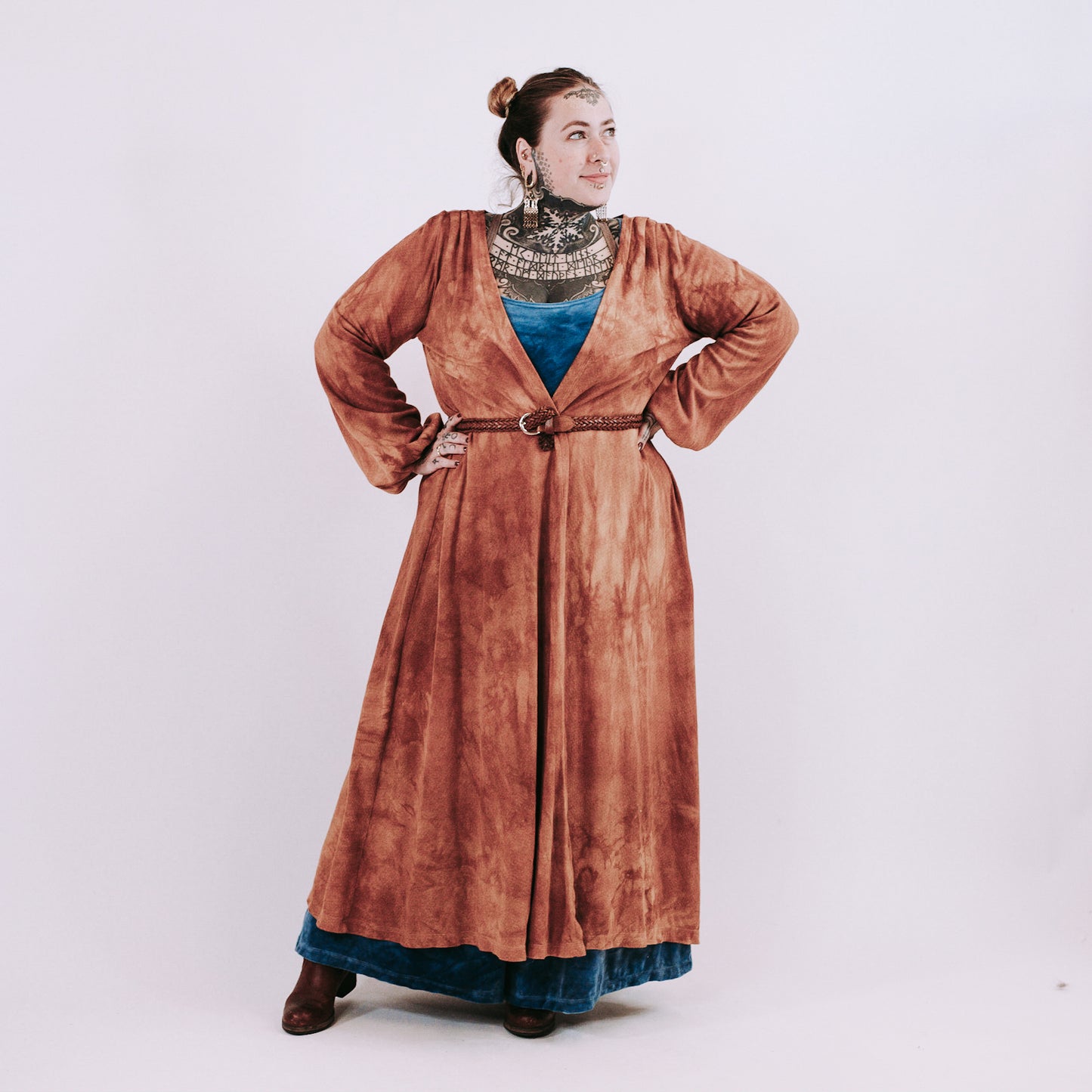 OOAK Line Maxi Cardigan - autumn glow