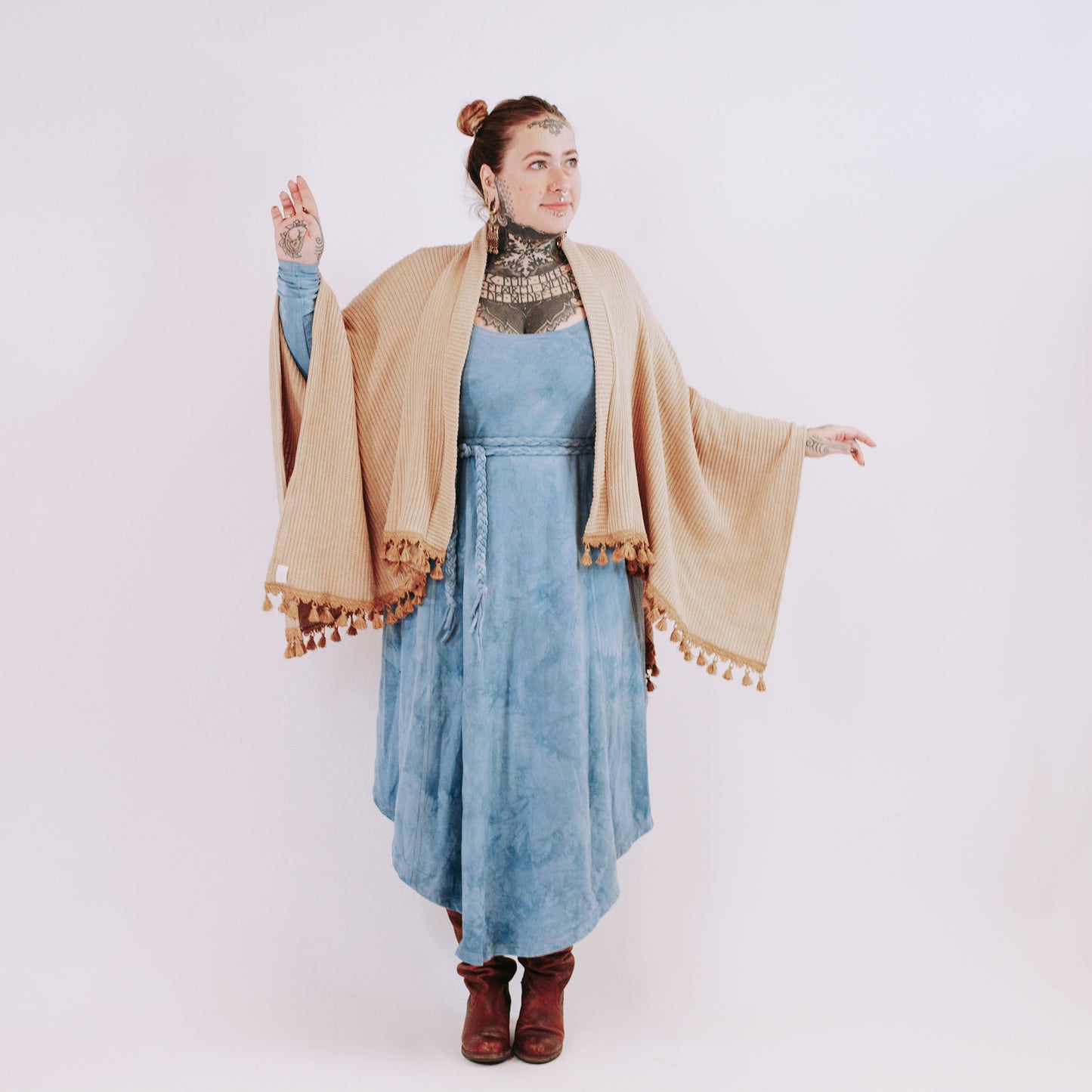 Chunky knit Vivienne Capelet - caramel