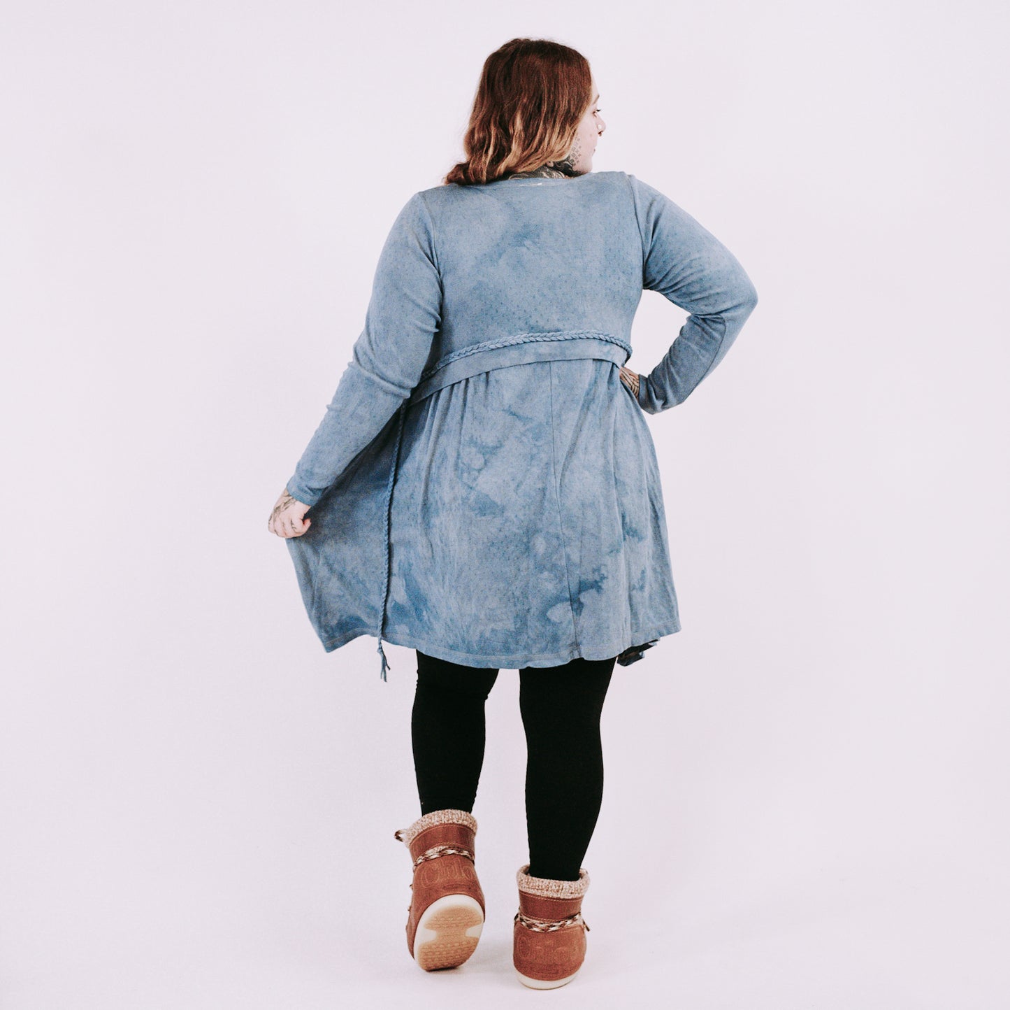 Mini Nótt Dress - faded denim
