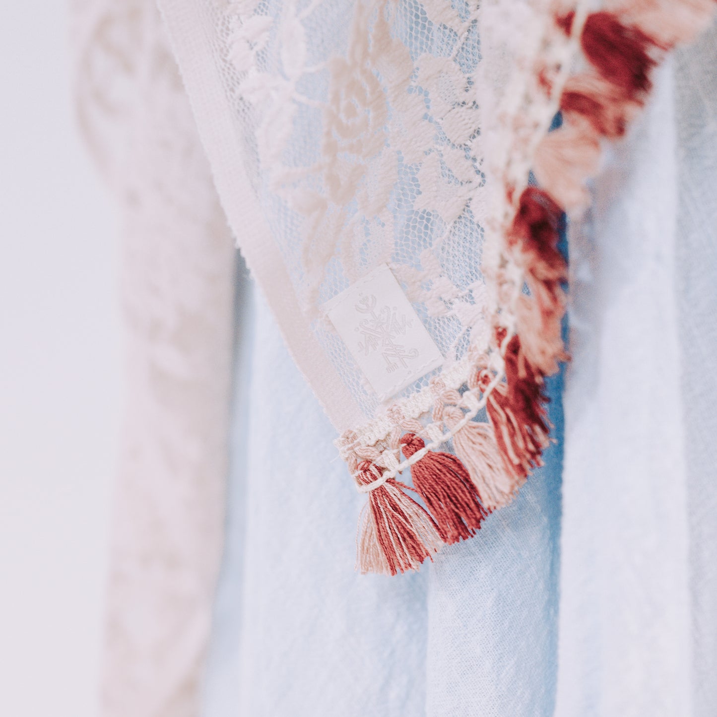 Lace Aura Ritual Cape - pink lagoon