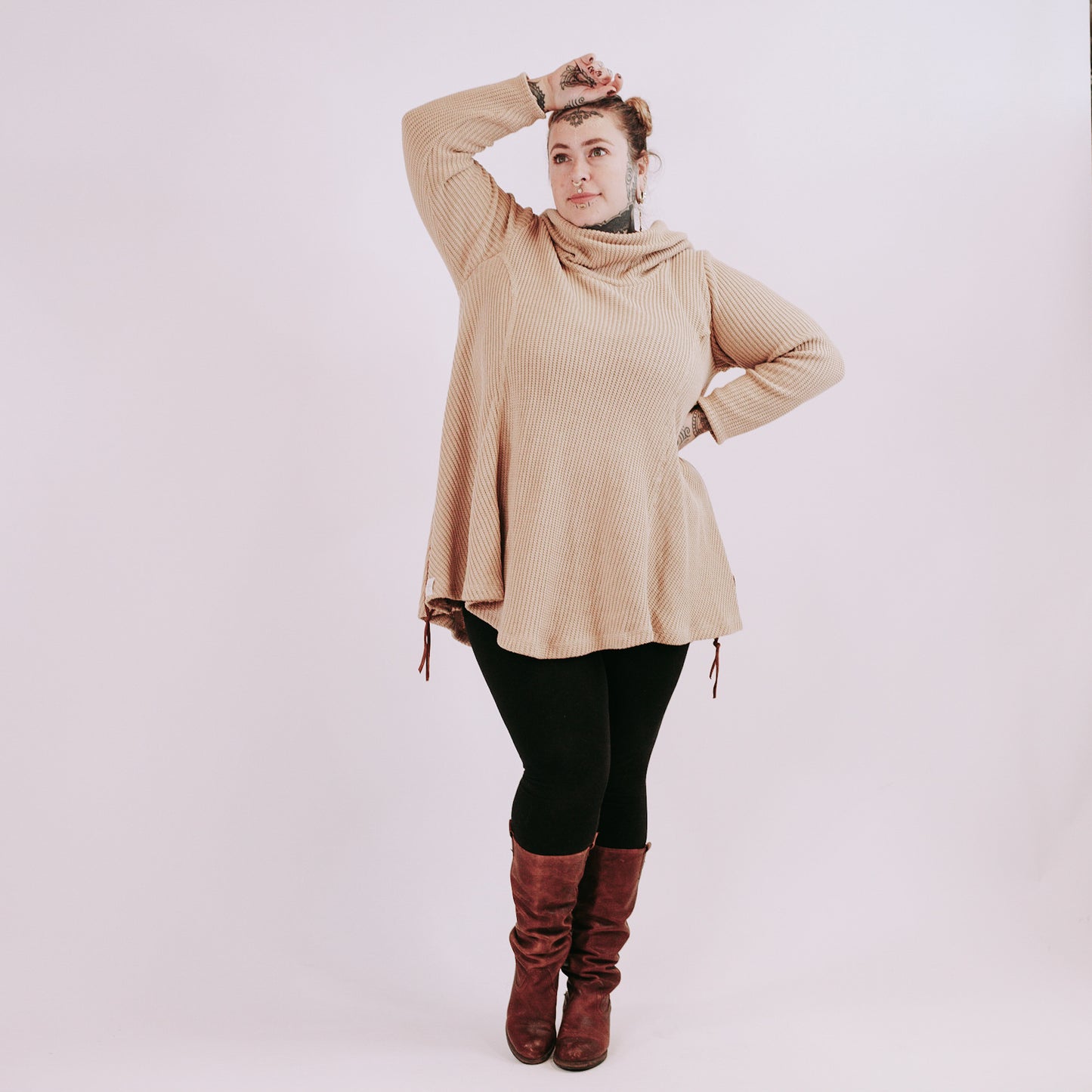 Big Knit Birka Tunic - caramel