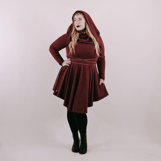 Freyja Dress - blood moon (solid)