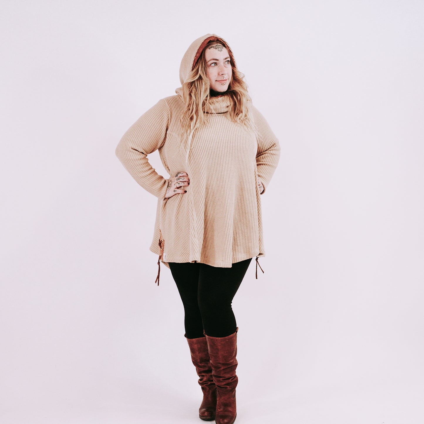 Big Knit Birka Tunic - caramel