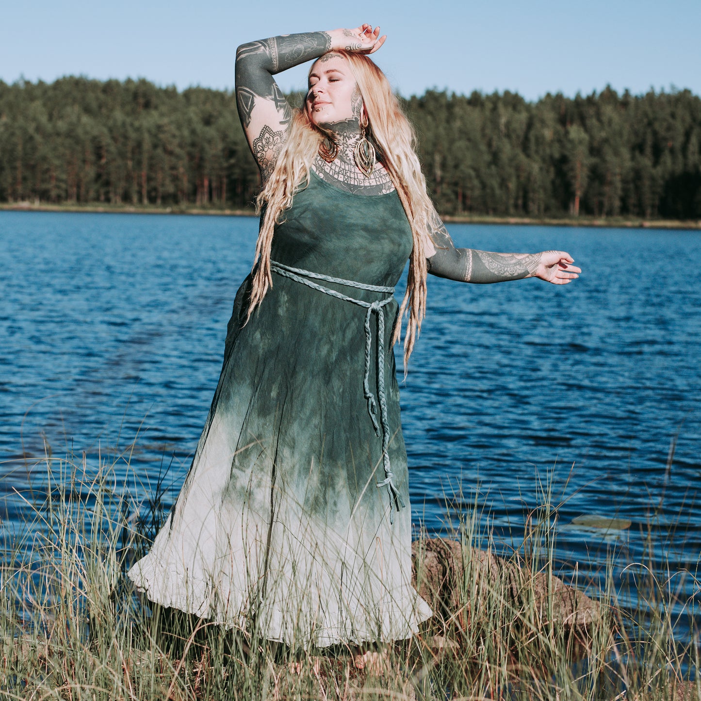 Hera Maxidress - emerald ombré