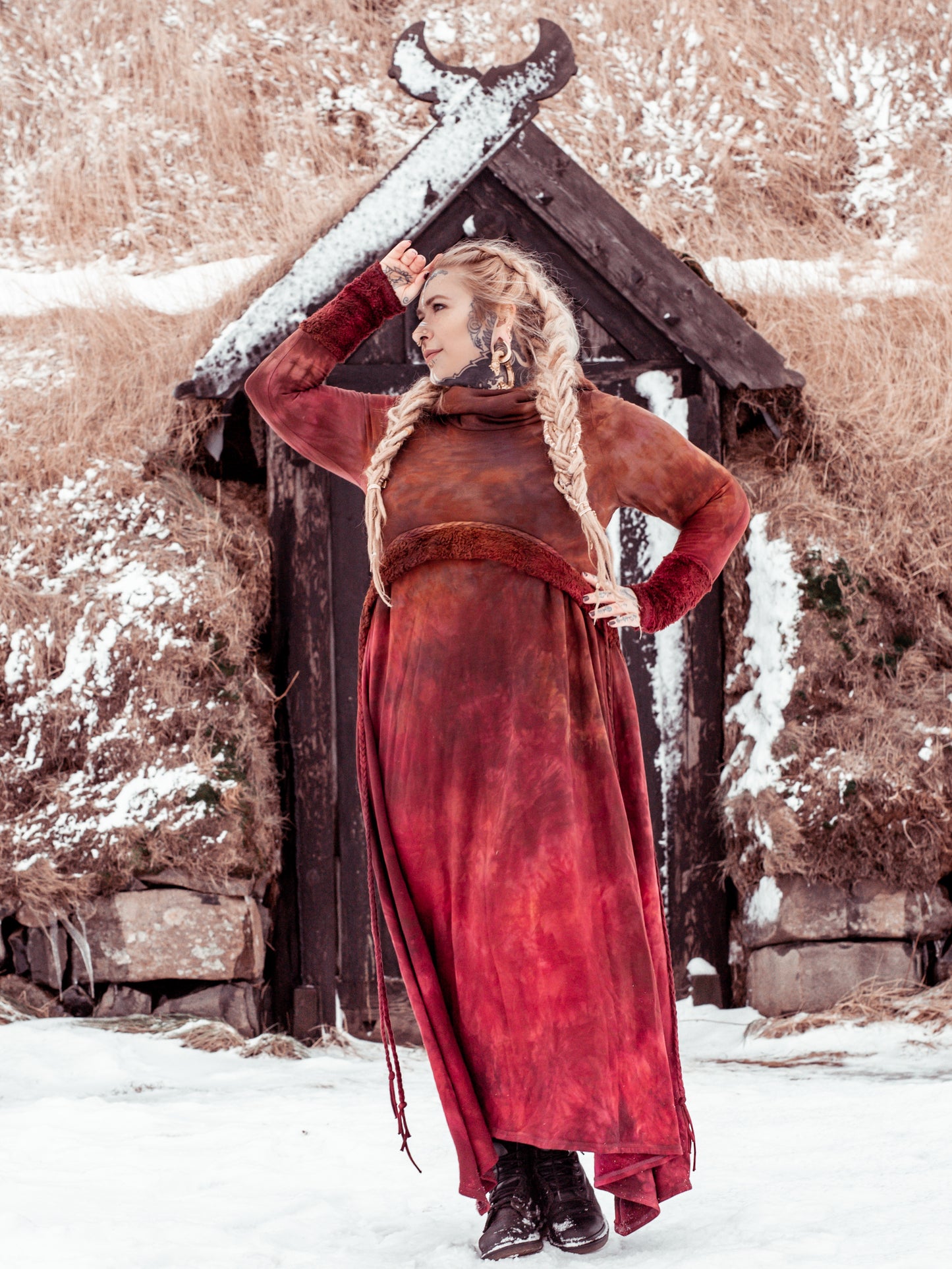 Winter Nótt Dress  - autumn glow